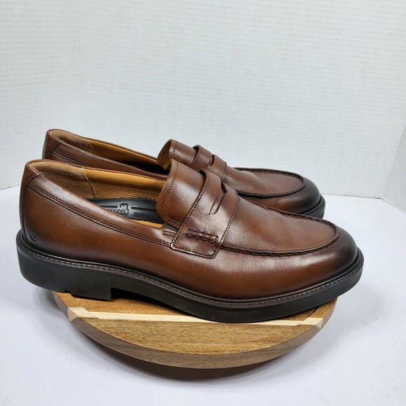ECCO Mens Metropole London Leather Penny Loafers Slip On Shoes Brown US 11-11.5 main image 9